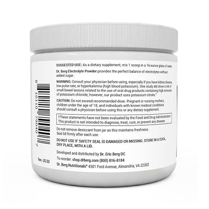 Dr. Berg Hydration Keto Electrolyte Powder - Enhanced w/ 1,000mg of Potassium & Real Pink Himalayan Salt (NOT Table Salt) - Strawberry & Lemonade Flavor Hydration Drink Mix Supplement - 50 Servings