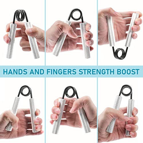 Xiauodo Grip Strength Trainer 50-200LB Set Hand Grip Strengthener 4 Pack Strength Forearm Training Equipment for Hand Exercisers Metal Non-Slip Wrist Workout Trainer for Men Women Training Recovery