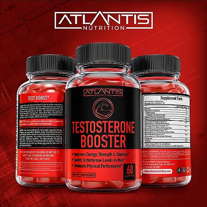 Testosterone Booster For Men Gummies - Enhances Strength & Stamina - Optimizes Physical Performance & Male Enhancement - Made With Tribulus, Horny Goat Weed, Maca Root & More. 2-Pack (120 Gummies)