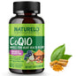 NATURELO Whole Food CoQ10 with Heart Health Blend, Powerful Antioxidant for Energy Production, 120 Capsules