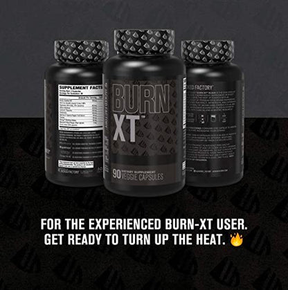 Burn XT Black Thermogenic Fat Burner - Weight Loss Supplement, Appetite Suppressant, Nootropic Energy Booster W/TeaCrine - Premium Acetyl L-Carnitine, Green Tea Extract, Capsimax - 90 Veg Diet Pills