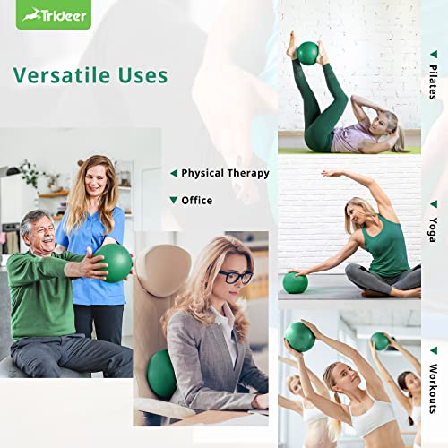 Trideer Exercise Balls Physical Therapy, 9 Inch Exercise Ball Between Knees for Physical Therapy, Pilates Ball - Yoga Ball, Small Workout Balls for Core Strength and Back Support