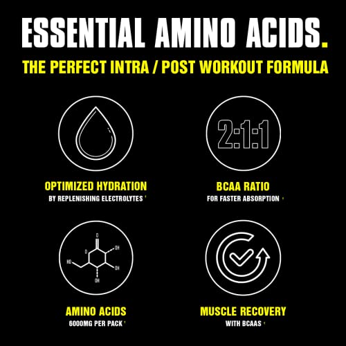 Animal Juiced Amino Acids - BCAA/EAA Matrix Plus Hydration with Electrolytes and Sea Salt Anytime Recovery and Improved Performance - 30 Servings