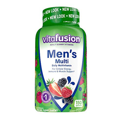 vitafusion Adult Gummy Vitamins for Men, Berry Flavored Daily Multivitamins for Men With Vitamins A, C, D, E, B6 and B12, America’s Number 1 Gummy Vitamin Brand, 75 Day Supply, 150 Count