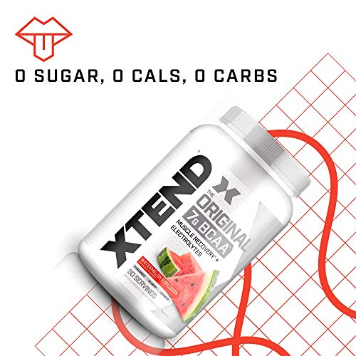 XTEND Original BCAA Powder Watermelon Explosion - Sugar Free Post Workout Muscle Recovery Drink with Amino Acids - 7g BCAAs for Men & Women - 90 Servings