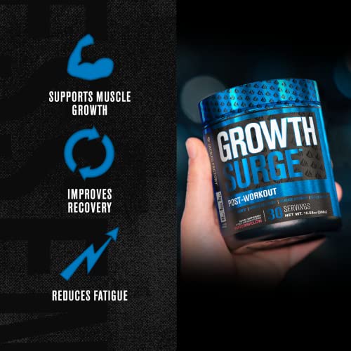 Jacked Factory Growth Surge Creatine Post Workout w/L-Carnitine - Daily Muscle Builder & Recovery Supplement with Creatine Monohydrate, Betaine, L-Carnitine L-Tartrate - 30 Servings, Watermelon