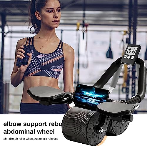 Automatic Rebound Aabdominal Wheel, Rebound Abdominal Wheel, Wheels Roller Domestic Abdominal Exerciser, Ab Roller Wheel Exercise Equipment for Beginners Core Workouts