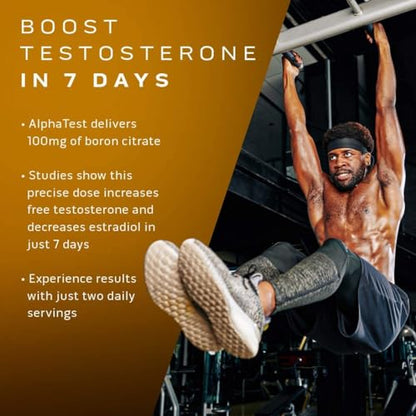 Testosterone Booster for Men | MuscleTech AlphaTest | Tribulus Terrestris & Boron Supplement | Max-Strength ATP & Test Booster | Daily Workout Supplements for Men, 120 Pills (Package May Vary)