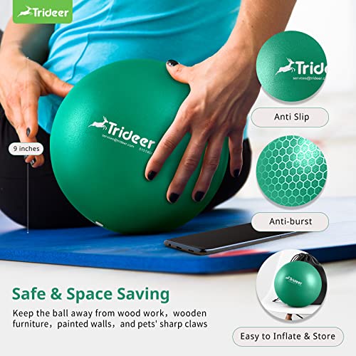 Trideer Exercise Balls Physical Therapy, 9 Inch Exercise Ball Between Knees for Physical Therapy, Pilates Ball - Yoga Ball, Small Workout Balls for Core Strength and Back Support