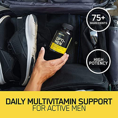 Optimum Nutrition Opti-Men, Vitamin C, Zinc and Vitamin D, E, B12 for Immune Support Mens Daily Multivitamin Supplement, 90 Count (Packaging May Vary)