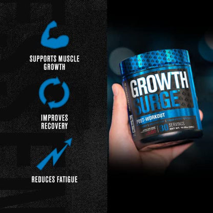 Jacked Factory Growth Surge Creatine Post Workout w/L-Carnitine - Daily Muscle Builder & Recovery Supplement with Creatine Monohydrate, Betaine, L-Carnitine L-Tartrate - 30 Servings, Black Cherry