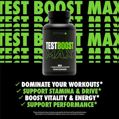 Sculpt Nation by V Shred Test Boost Max - Testosterone Supplement for Men - Tribulus Terrestris for Men - Natural Energy, Stamina, and Strength Booster - 60 Gluten Free Capsules