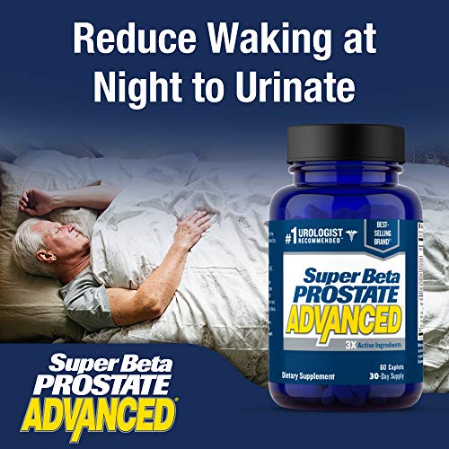 Super Beta Prostate Advanced – Reduce Bathroom Trips, Promote Sleep, Support Bladder Emptying. Prostate Supplement for Men with Beta Sitosterol, not Saw Palmetto (180 Caplets, 3-Pack)