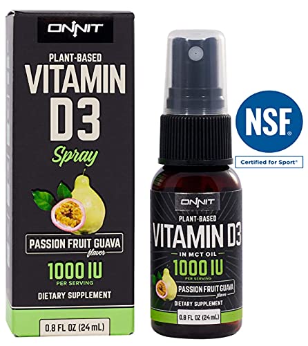 ONNIT Labs Passion Fruit Guava Vitamin D3 Spray with Vitamin K2, 0.8 FZ