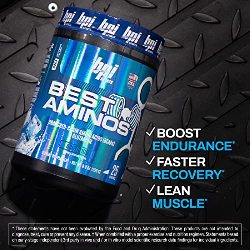 BPI Sports Best Aminos BCAA and Glutamine Supplement, Arctic Ice, 8.82 Ounce