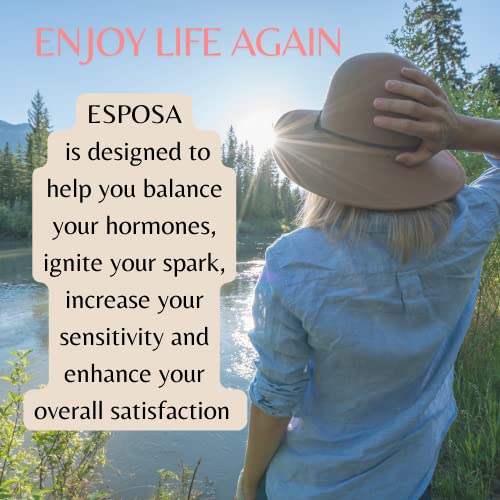 Esposa Female Libido Booster for Women – Reignite Passion, Increase Energy & Sensitivity, Boost Mood & Desire – Made in USA Natural Female Enhancement Pills with Horny Goat Weed – 60 Capsules