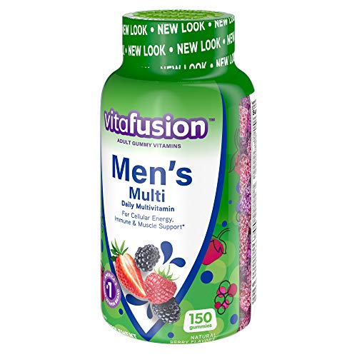 vitafusion Adult Gummy Vitamins for Men, Berry Flavored Daily Multivitamins for Men With Vitamins A, C, D, E, B6 and B12, America’s Number 1 Gummy Vitamin Brand, 75 Day Supply, 150 Count