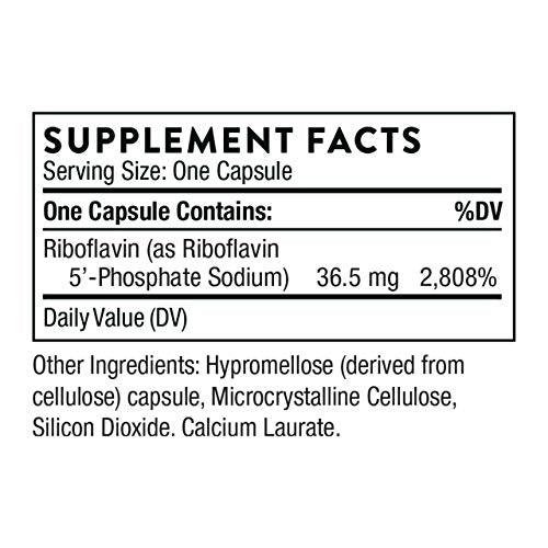 Thorne Riboflavin 5'-Phosphate - Bioactive Form of Vitamin B2 for Methylation Support - 60 Capsules