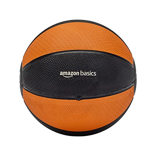 Amazon Basics Weighted Medicine Ball for Workouts Exercise Balance Training, 12 Pounds, Orange/Black