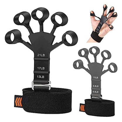 2PCS Grip Strength Trainer Upgraded Hand Grip Strengthener Hand Exerciser Forearm Strengthener, Hand Gripper, Finger Strengthener 6 Resistance Levels, Grip Strength Tester