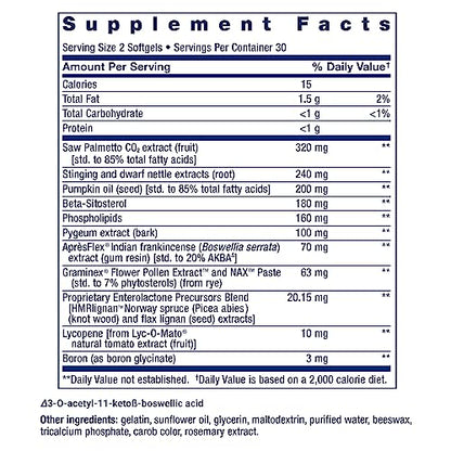 Life Extension Ultra Prostate Formula, saw palmetto for men, pygeum, stinging nettle root, lycopene, 11 nutrients for prostate function, non-GMO, gluten-free, 60 softgels