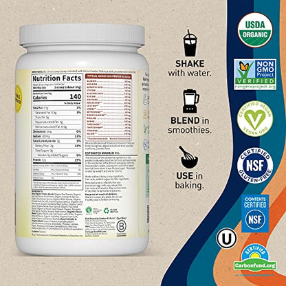 Garden of Life Organic Vegan Vanilla Chai Protein Powder 22g Complete Plant Based Raw Protein & BCAAs Plus Probiotics & Digestive Enzymes for Easy Digestion, Non-GMO Gluten-Free Lactose Free 1.5 LB