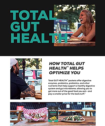 ONNIT Total Gut Health - Complete Probiotics & Digestive Enzyme Supplement for Women & Men | 5 Strains of Probiotics, Prebiotics, Enzymes, Betaine HCL