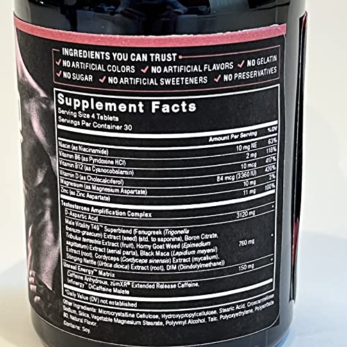 FORCE FACTOR Test X180 Boost Testosterone Booster and Energy Supplement for Men, Boost Energy, Increase Stamina, Enhance Vitality and Performance, with D-Aspartic Acid and Fenugreek, 120 Tablets