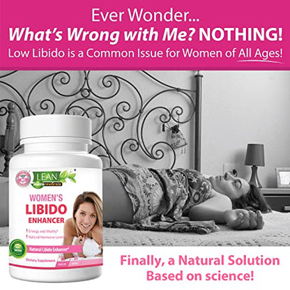 Libido Booster for Women - Natural Female Performance Enhancer, Sex Drive Energy Pills, Hormone Harmony Balance Supplement, Increase Mood, Reduce Dryness, Horny Goat Weed, Maca Root, Dhea, 30 Capsules