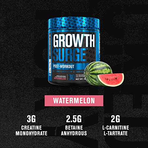 Jacked Factory Growth Surge Creatine Post Workout w/L-Carnitine - Daily Muscle Builder & Recovery Supplement with Creatine Monohydrate, Betaine, L-Carnitine L-Tartrate - 30 Servings, Watermelon