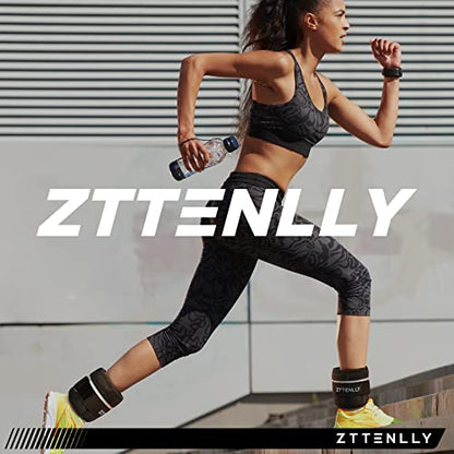 ZTTENLLY Adjustable Ankle Weights 1 To 5 LBS Pair with Carry Bag - Breathable Fabrics, Reflective Trim - Strength Training Leg Wrist Arm Ankle Walking Weights Sets for Women Men Kids