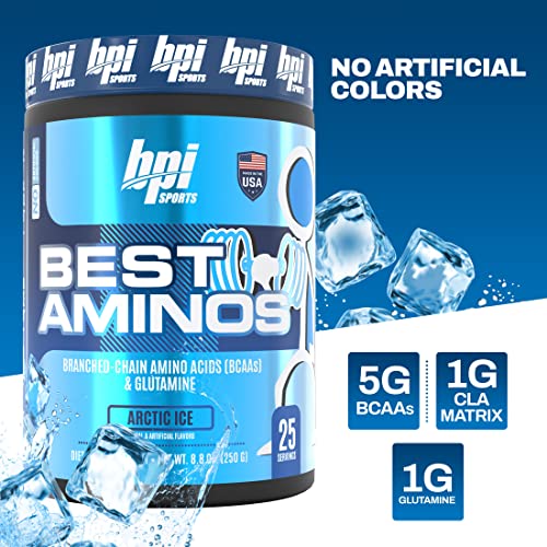 BPI Sports Best Aminos BCAA and Glutamine Supplement, Arctic Ice, 8.82 Ounce