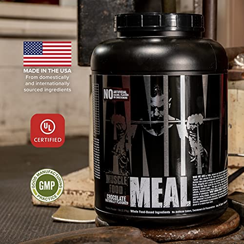 Animal Meal - All Natural High Calorie Meal Shake - Egg Whites, Beef Protein, Pea Protein, Chocolate, 5 Pound (3930)