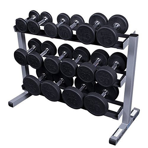 Body-Solid Three-Tier Horizontal Dumbbell Rack (GDR363) - Dumbbells not Included