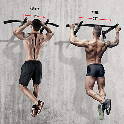 Yes4All Multifunctional Wall Mounted Pull Up Bar/Chin Up Bar Home Gym Workout Strength Training Equipment Large