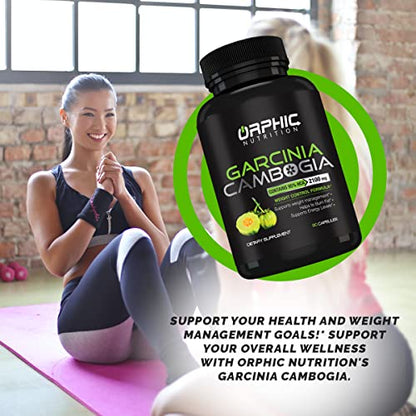 ORPHIC NUTRITION Garcinia Cambogia Extract - to Support Weight Loss Efforts* - Supplement Suitable for Vegetarians - 2100 MG - 90 Caps