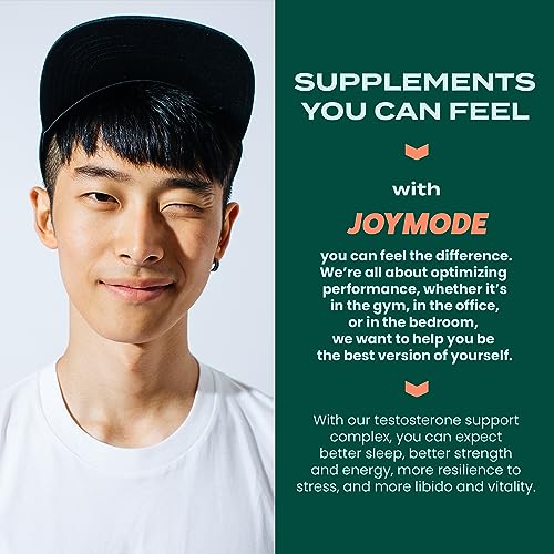 JOYMODE Testosterone Support Complex (90ct) -Natural Supplement for Men w/Ashwagandha, DIM, Magnesium, Zinc & Boron