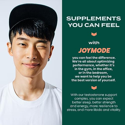 JOYMODE Testosterone Support Complex (90ct) -Natural Supplement for Men w/Ashwagandha, DIM, Magnesium, Zinc & Boron