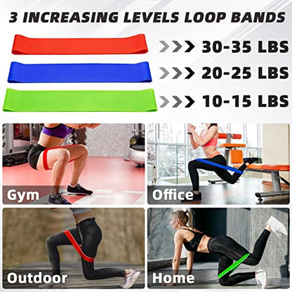 Nenrsl Resistance Bands for Working Out, Resistance Bands Set 10pcs, Pull Up Bands, Exercise Bands for Men & Women, Workout Bands with Door Anchor, for Muscle Training, Physical Therapy, Home Workouts