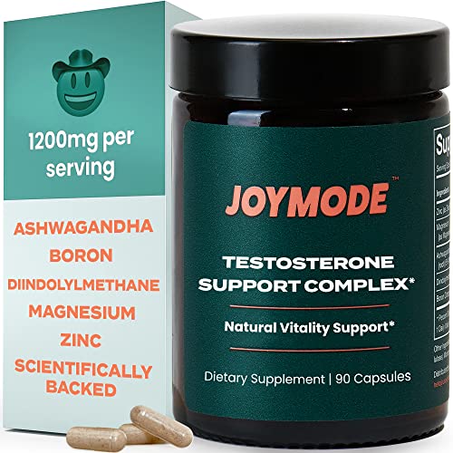 JOYMODE Testosterone Support Complex (90ct) -Natural Supplement for Men w/Ashwagandha, DIM, Magnesium, Zinc & Boron