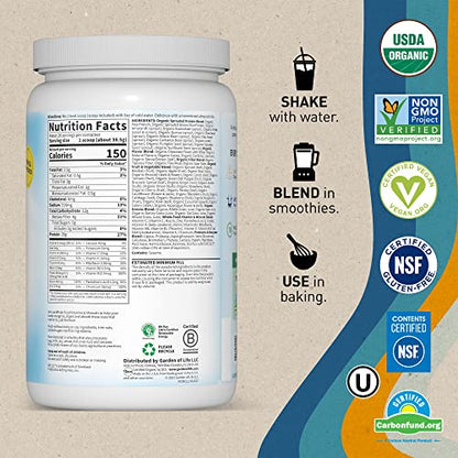 Garden of Life - Tasty Organic Chocolate Meal Replacement Shake Vegan - Garden of Life - 20g Complete Plant Based Protein, Greens, Rice Protein, Pro & Prebiotics for Easy Digestion