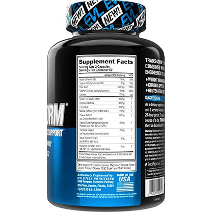 EVL Thermogenic Fat Burner Support - Fast Acting Weight Loss Energy and Appetite Support - Trans4orm Green Tea Fat Burner and Weight Loss Support Supplement for Men and Women (60 Servings)