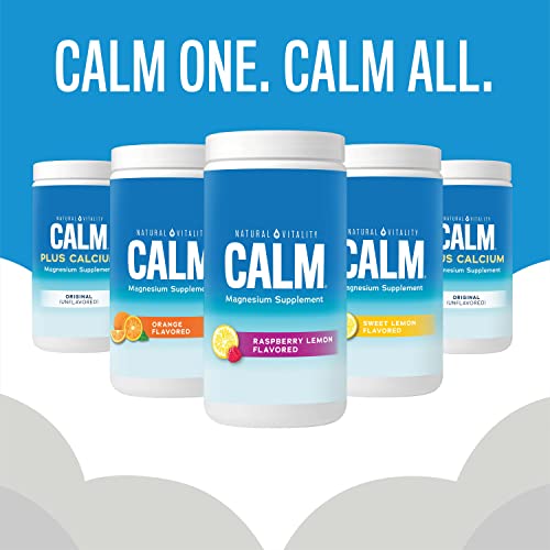 Natural Vitality Calm, Magnesium Citrate Supplement, Anti-Stress Drink Mix Powder - Gluten Free, Vegan, & Non-GMO, Original, 16 oz