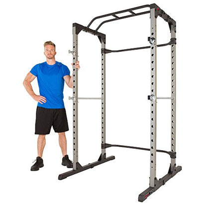 Fitness Reality Squat Rack Power Cage with | Optional Lat Pulldown & Leg Holdown Attachment | Squat and Bench Rack Combos| Super Max 810 XLT |