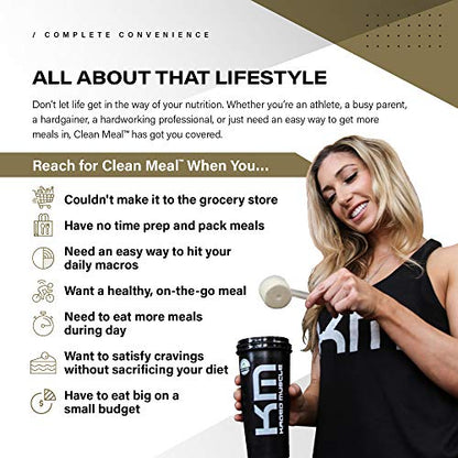 Kaged Clean Meal; Meal Replacement Shake with Whey Protein Isolate, Clean Carbs, MCT Oil Fats, Organic Vitamins and Minerals, Vanilla Cake, 20 servings