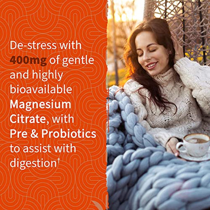 Garden of Life Dr Formulated Magnesium Citrate Supplement with Prebiotics & Probiotics for Stress, Sleep & Recovery – Vegan, Gluten Free, Kosher, Non-GMO, No Added Sugars – 60 Gummies