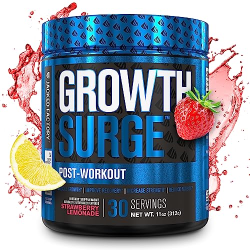 Growth Surge Creatine Post Workout w/ L-Carnitine - Daily Muscle Builder & Recovery Supplement with Creatine Monohydrate, Betaine, L-Carnitine L-Tartrate - 30 Servings, Strawberry Lemonade