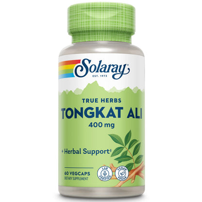 SOLARAY Tongkat Ali 400 mg, Longjack Tongkat Ali Supplement for Men, Increase Performance, Support Lean Muscle Growth, Natural Energy, Stamina & Recovery, 60 Capsules