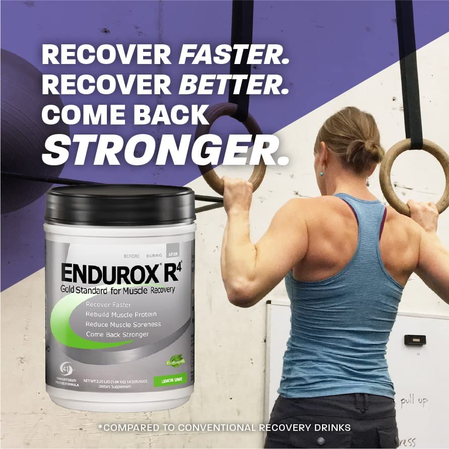 PacificHealth Endurox R4, Post Workout Recovery Drink Mix with Protein, Carbs, Electrolytes and Antioxidants for Superior Muscle Recovery, Net Wt. 4.56 lb, 28 Serving (Tangy Orange)