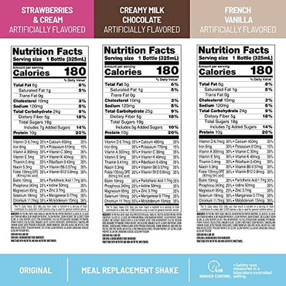 SlimFast Meal Replacement Shake, Original RTD, 10g of Ready to Drink Protein, Fan Favorites Variety Pack, 11 Fl. Oz Bottle, 12 Count (Packaging May Vary)